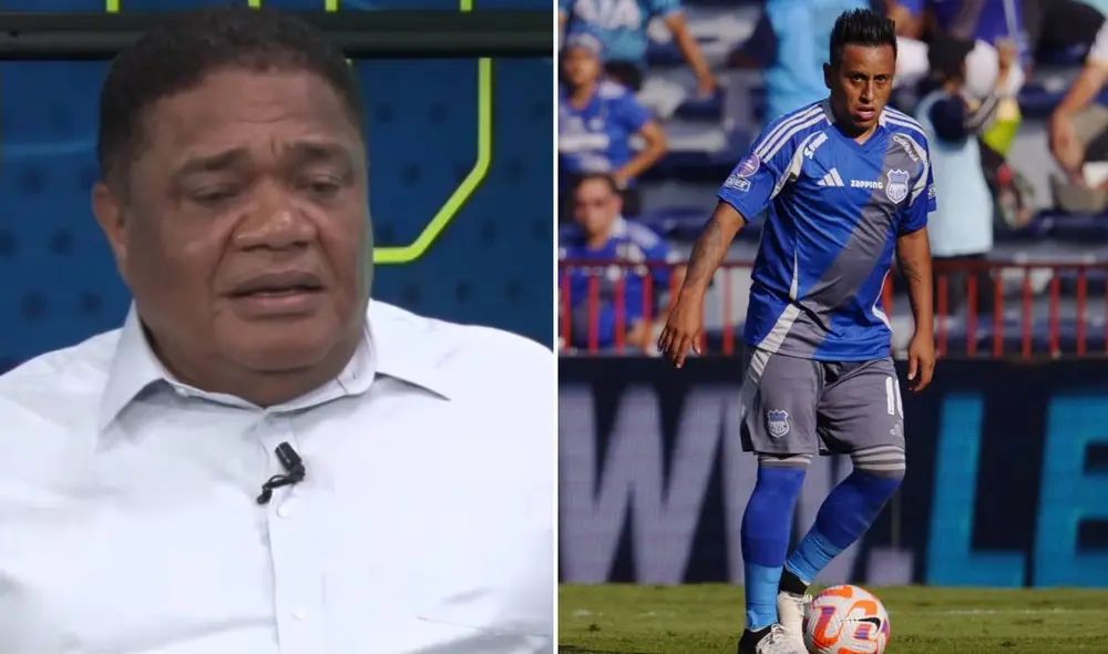 Christian Cueva lleva 2 goles con Emelec, ambos de penal. Foto: composición LR Christian Cueva lleva 2 goles con Emelec, ambos de penal. Foto: composición LR