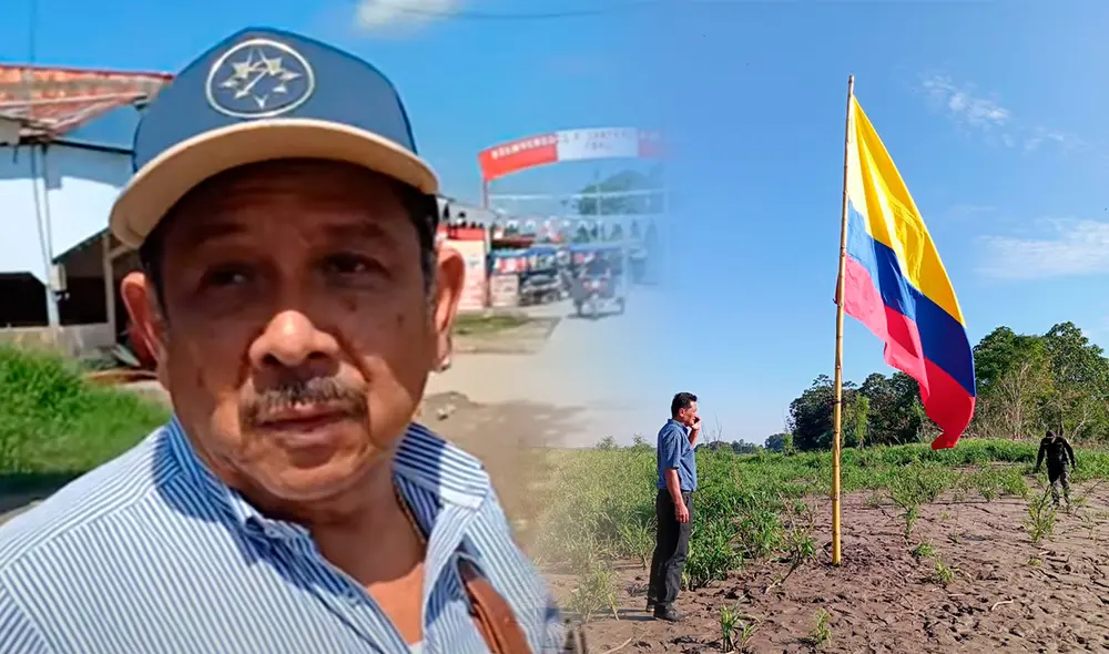 Izamiento de bandera colombiana en frontera con Perú genera rechazo