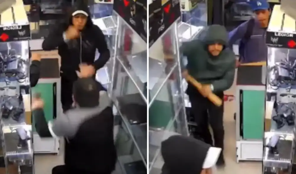 Sujetos armados atacan a vendedor de laptops en Cercado de Lima. Foto: Composición LR