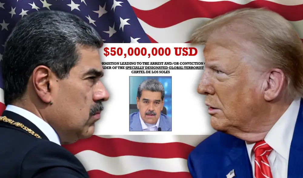 La recompensa fue anunciada por la fiscal general Pam Bondi, quien lo acusa de vínculos con el narcotráfico y organizaciones criminales.