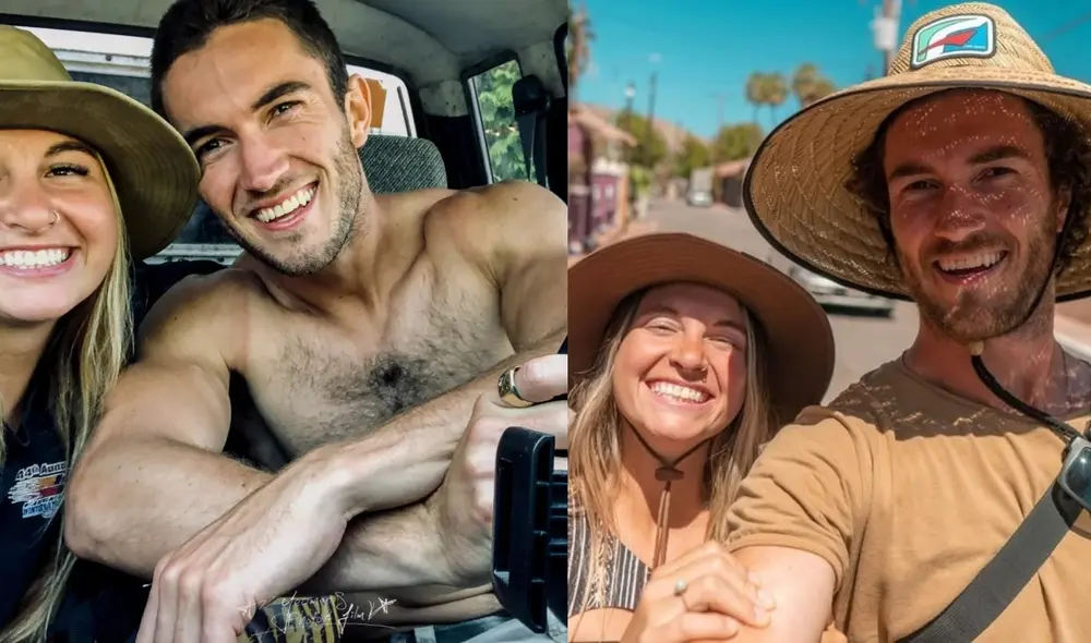 Stacey Tourout y Matthew Yeomans, una joven pareja de influencers, murió durante un viaje en carretera. Foto: composición LR/x