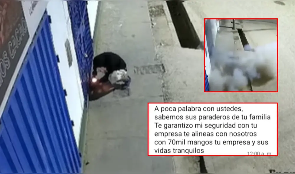 Mensaje extorsivo hacia el empresario. Foto: Composición LR