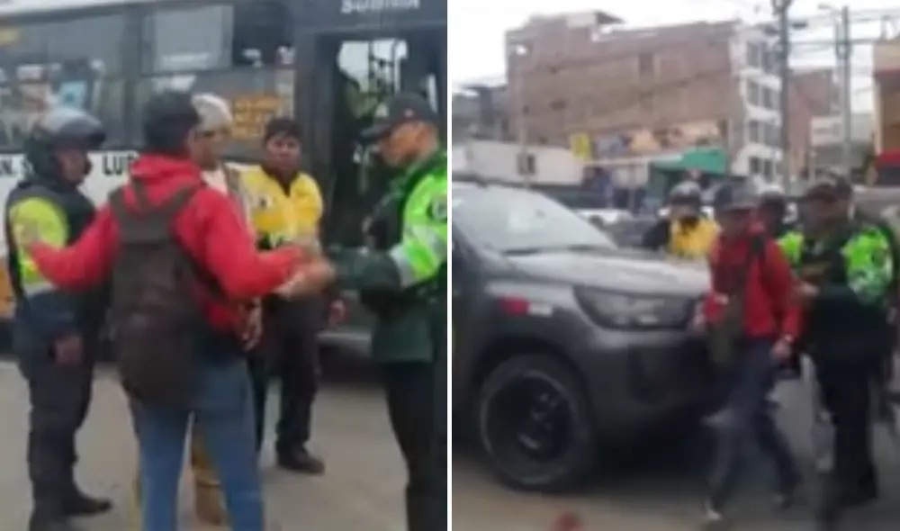 La Policía Nacional del Perú y Serenazgo respondieron al llamado de los pasajeros amenazados por este vendedor de caramelos en Chorrillos.