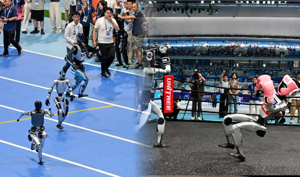 Más de 500 robots humanoides participaron en la competencia.
