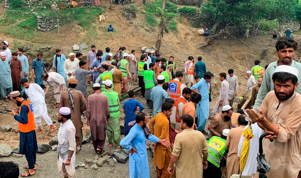 Se registraron al menos 200 muertos por lluvias torrenciales en Pakistán.