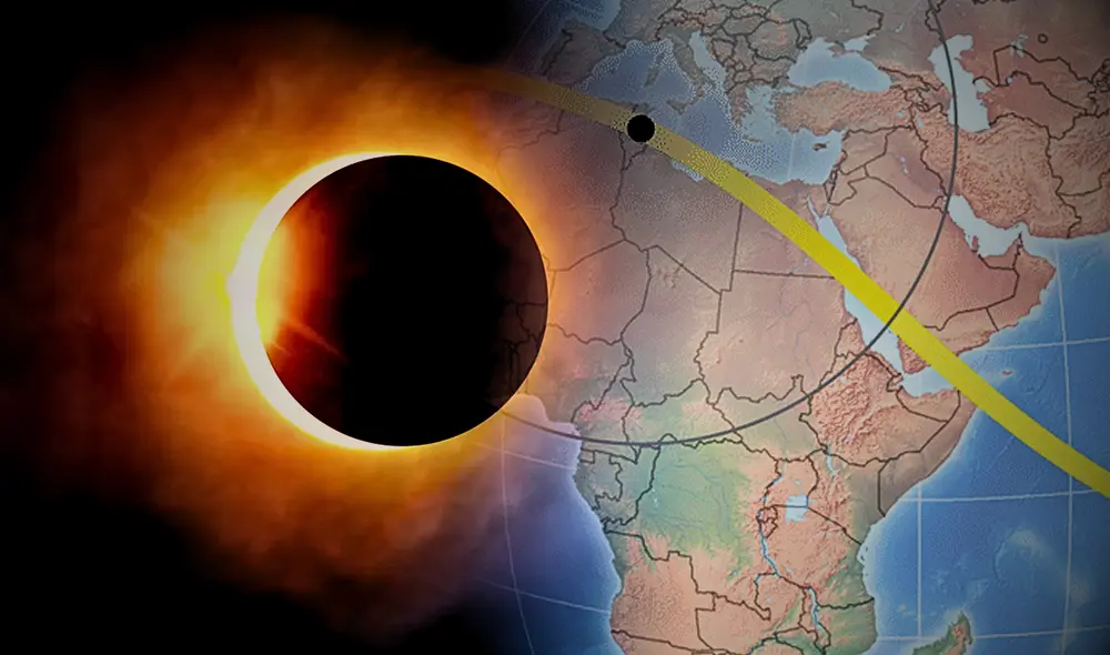 El eclipse solar de 2027 durará más de 6 minutos y cruzará 10 países en Europa, África y Asia.