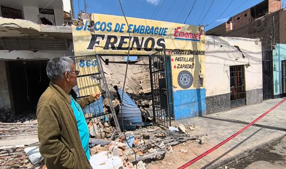 Atentado afectó viviendas y negocios, algunos quedaron inhabitables. Foto: Yolanda Goicochea - La República. Atentado afectó viviendas y negocios, algunos quedaron inhabitables. Foto: Yolanda Goicochea - La República.