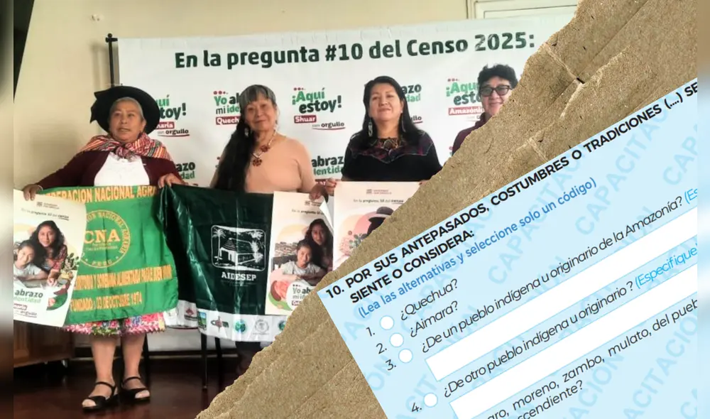 Censos 2025: la importancia de la autoidenficación étnica para la visibilización de la población indígena y originaria. Foto: composición LR/ Aidesep.