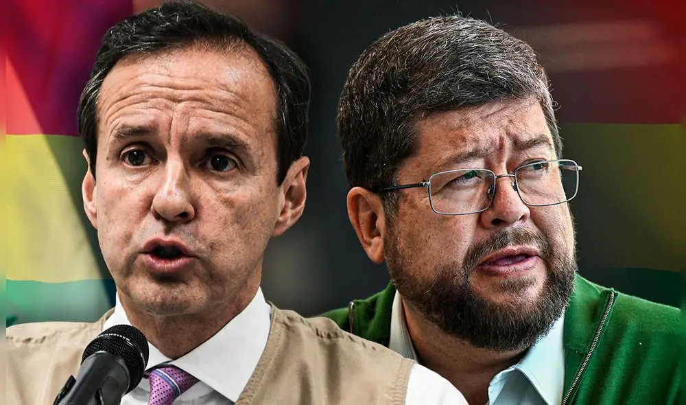 Los candidatos opositores Samuel Doria Medina y Jorge "Tuto" Quiroga lideran la intención de voto. Foto: Composición LR/AFP