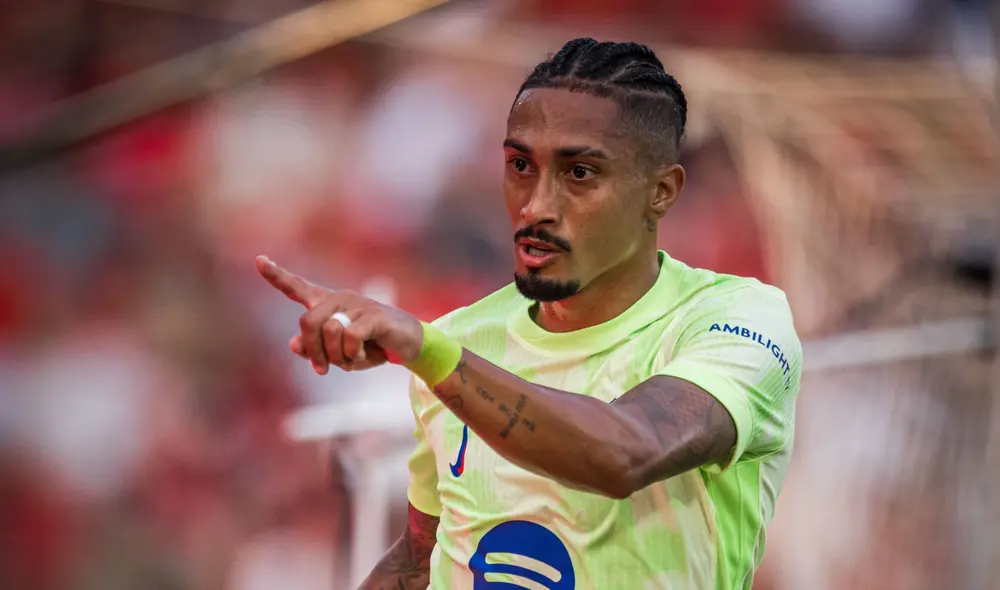 Raphinha abrió el marcador para la goleada del Barcelona ante Mallorca. Foto: Barcelona