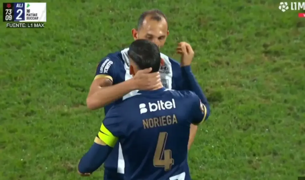 Erick Noriega juega su último partido con Alianza antes de partir a Gremio. Foto: captura de L1 Max