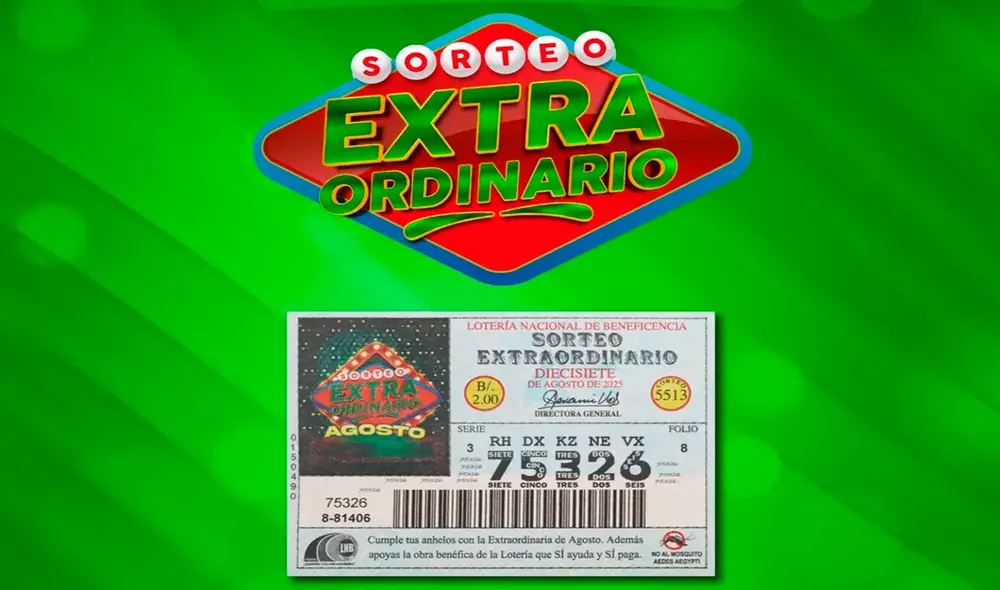 Los resultados del Sorteo Dominical de este 17 de agosto constan de 5 números.