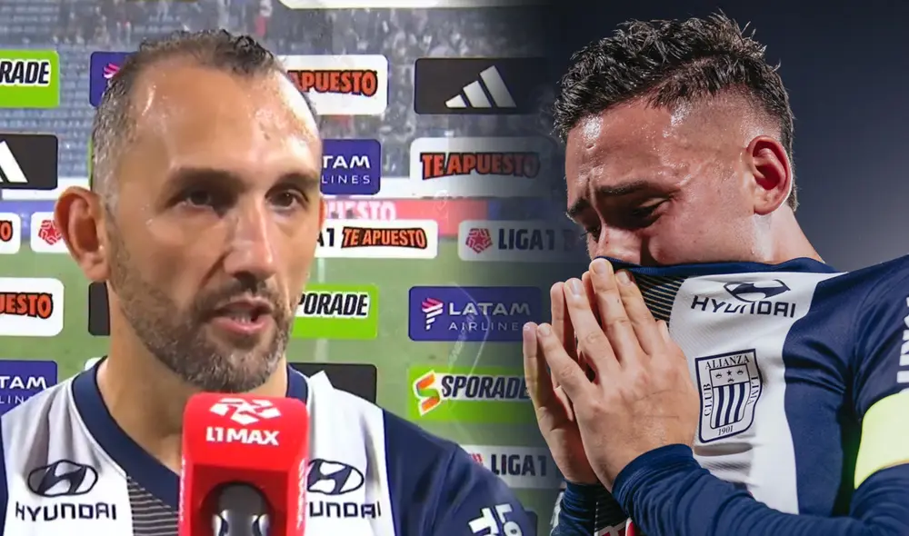 Hernán Barcos le entregó la cinta de capitán a Erick Noriega en su último partido con Alianza Lima. Foto: composición LR/L1 MAX/Alianza Lima