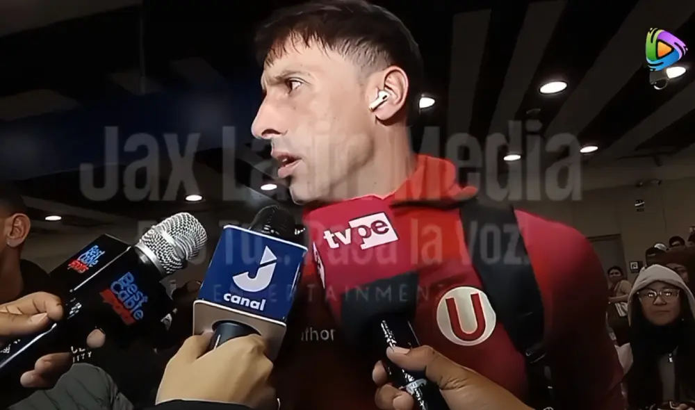Sebastián Britos dio su análisis sobre el partido de Universitario frente Sport Huancayo. Foto: captura  Jax Latin Media
