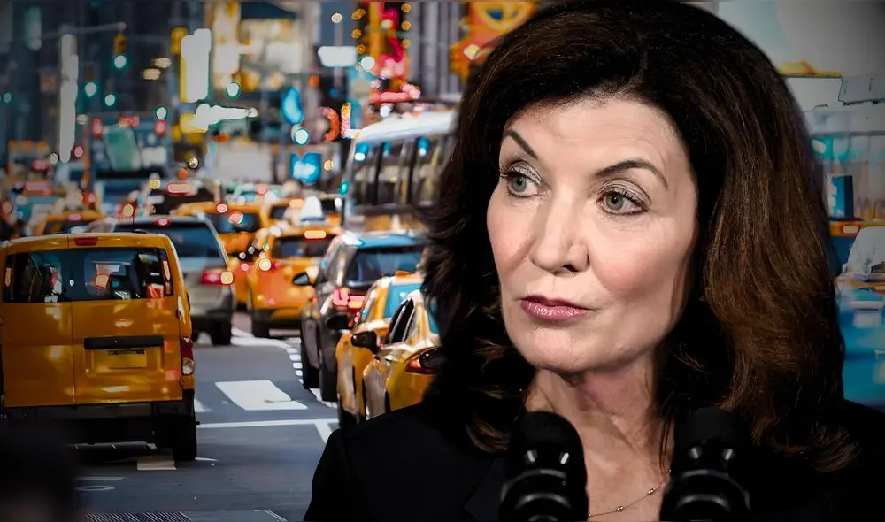 Nueva ley de Kathy Hochul impone multas a conductores con matrículas ilegibles en Nueva York.