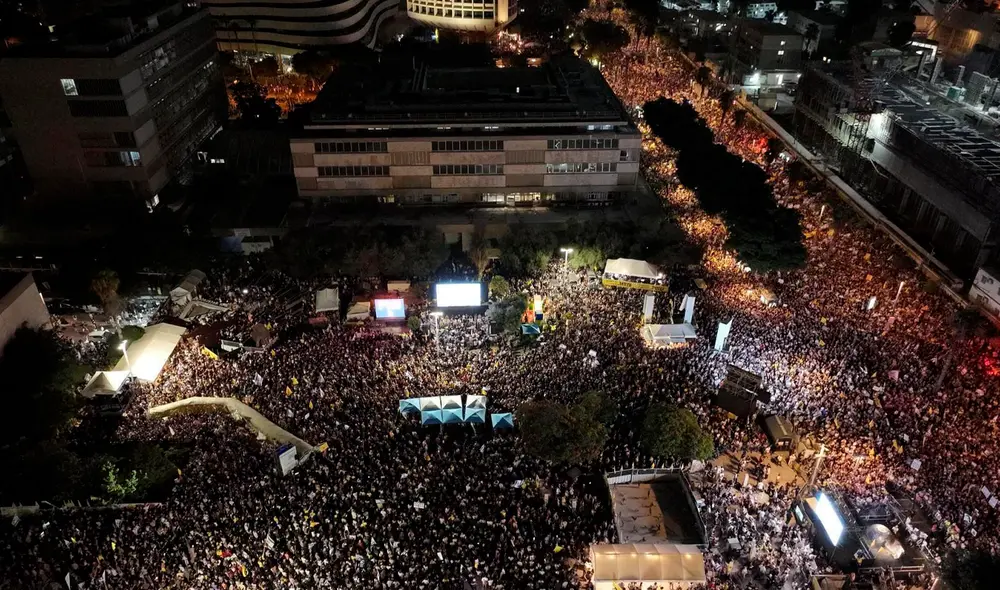 Se realizaron protestas masivas en Israel para exigir liberación de rehenes.