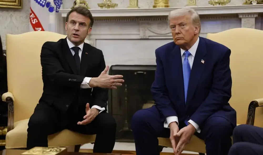 Trump y Macron discuten posibles acuerdos de paz mientras Ucrania rechaza cesión de territorios. Foto: EFE
