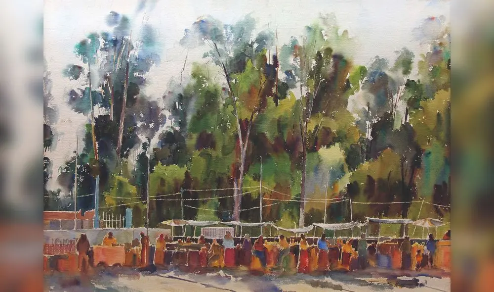 "Agua, luz y algo más" (1998) de Erick Huanca.