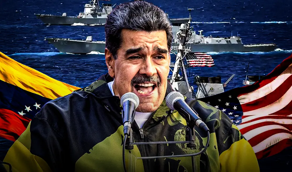 Donald Trump desplegó buques de caza cerca de las costas de Venezuela. Composición LR/Gerson Cardoso/AP