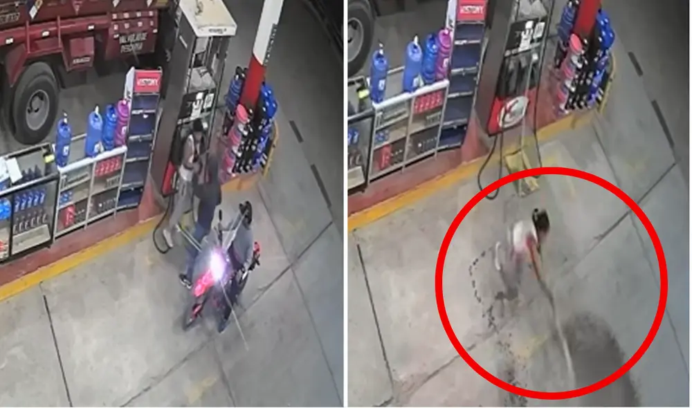 Hombre frustó asalto en gasolinera en San Martín roció combustible a los delincuentes