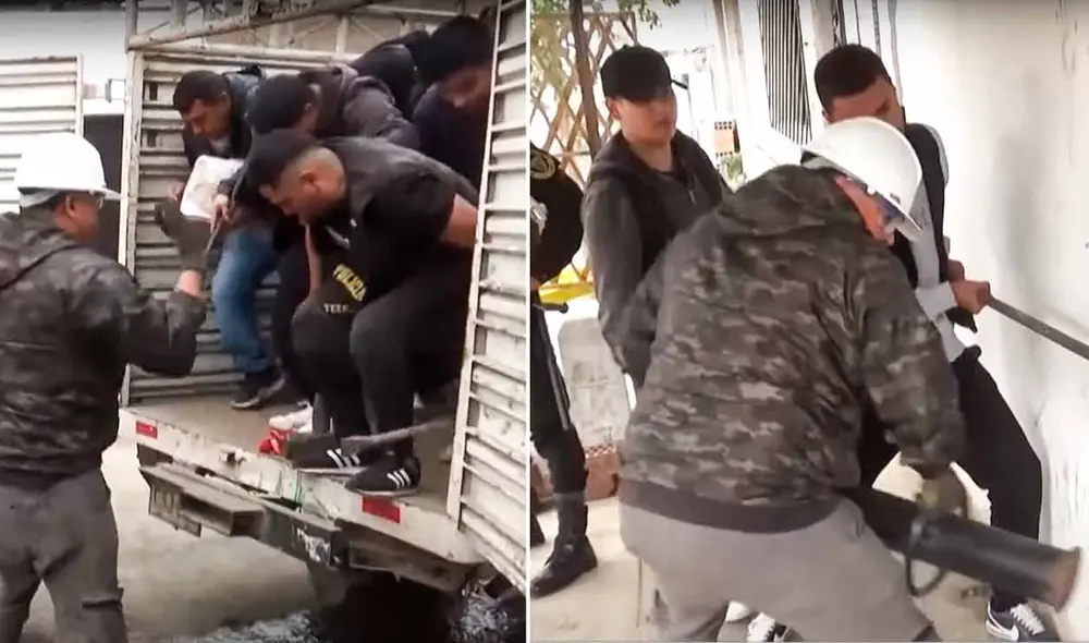 La Policía Nacional rompió a combazos la puerta del búnker de la banda criminal 'Los Blindados de Carabayllo' para ingresar y detener a sujetos.