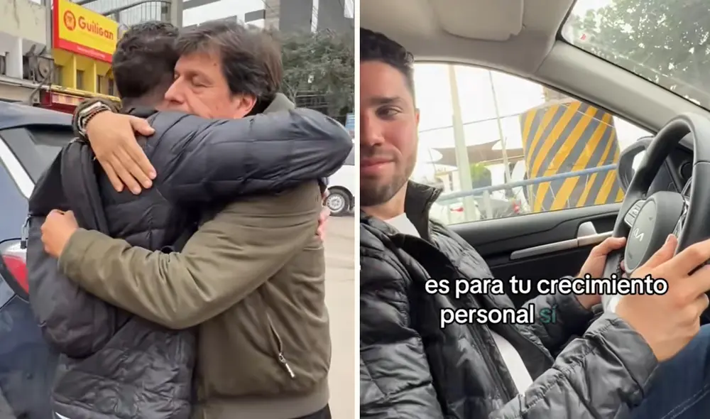 Reacciones conmovedoras en redes por regalo de auto a joven por su esfuerzo académico.