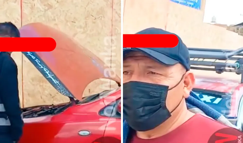 El taxista solo ingresó por unos minutos a la emergencia del centro de salud de Chilca y se dio con la sorpresa de que le faltaban varias piezas a su auto.