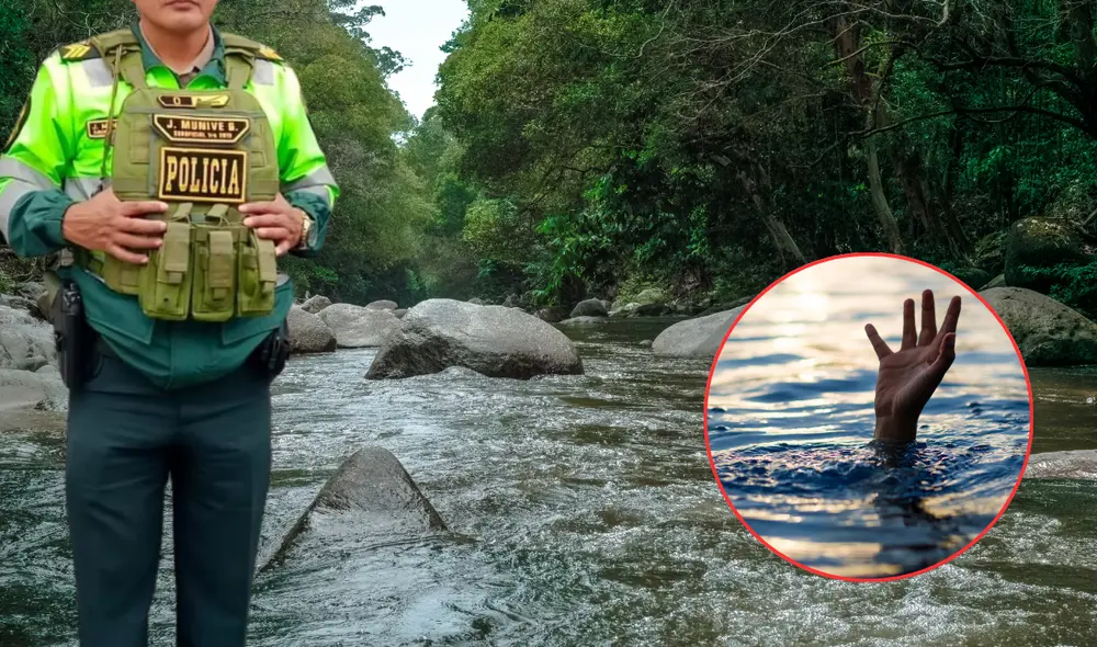 Policía fallece ahogado al tratar de rescatar a poblador en San Martín. Foto: Composición LR/ Archivo GLR