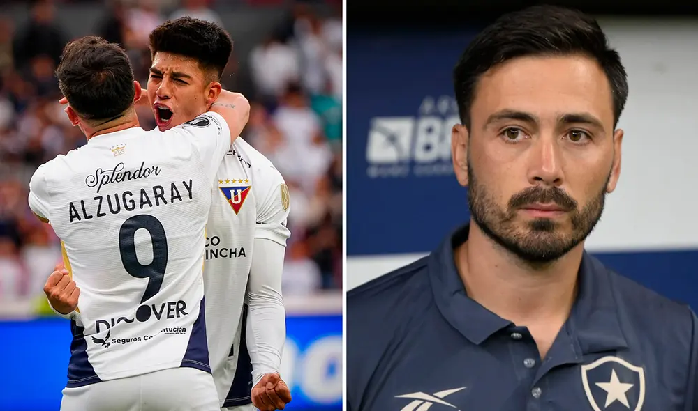 Davide Ancelotti perdió en la altura de Quito y quedó eliminado de la Copa Libertadores. Foto: composición de LR/LDU/Botafogo