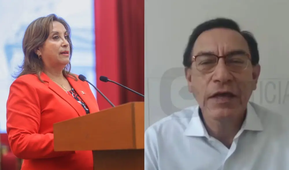 Martín Vizcarra culpa a Dina Boluarte por su traslado. Foto: composición LR Martín Vizcarra culpa a Dina Boluarte por su traslado. Foto: composición LR