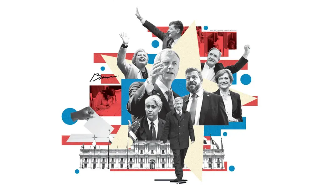 Las elecciones presidenciales y parlamentarias en Chile están programadas para el 16 de noviembre de 2025 y se desarrollan en un clima de alta polarización política. Foto: @BRIANTEJEDAART