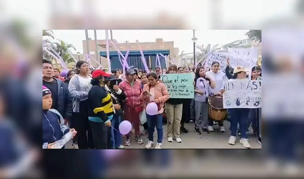 Cientos de pobladores de Cañete exigen justicia por secuestro y abuso de una menor. Cientos de pobladores de Cañete exigen justicia por secuestro y abuso de una menor.