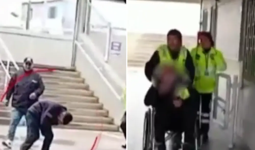 Presuntos barristas arrojaron bombarda a estacion del Metro en VMT Presuntos barristas arrojaron bombarda a estacion del Metro en VMT