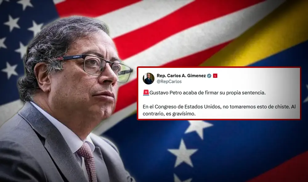Gustavo Petro y Carlos Gimenez, congresista de EE.UU., se enfrentan en X por el Cartel de los Soles. Gustavo Petro y Carlos Gimenez, congresista de EE.UU., se enfrentan en X por el Cartel de los Soles.