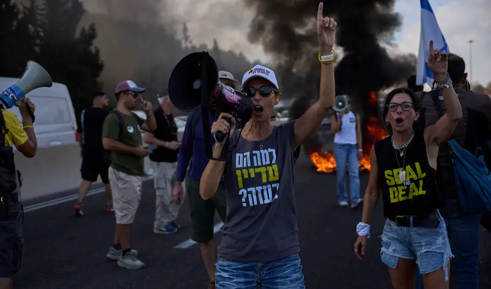 Protestas en Israel exigieron cese al fuego en Gaza y la liberación de rehenes. Protestas en Israel exigieron cese al fuego en Gaza y la liberación de rehenes.