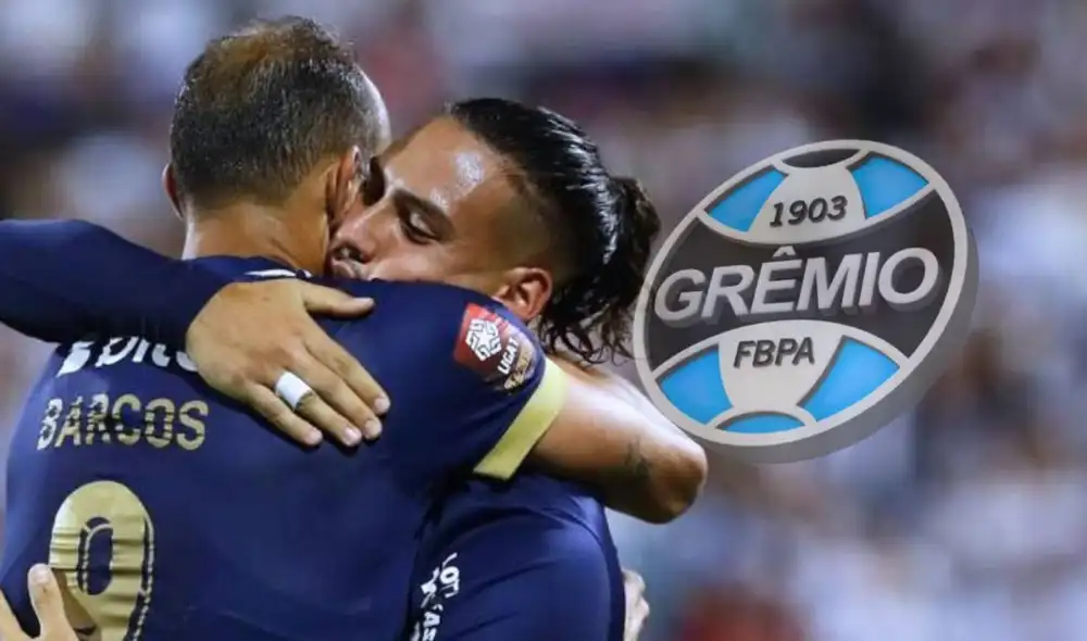 Hernán Barcos elogia a Erick Noriega previo a su debut con Gremio.  Foto: Lr/ESPN