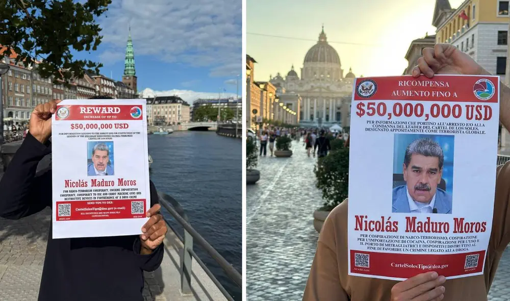 La recompensa por Nicolás Maduro es la más alta ofrecida por EE. UU. para un líder extranjero en funciones. Foto: composiciónLR/X/@vente_mundo/@PedroDeMendonca La recompensa por Nicolás Maduro es la más alta ofrecida por EE. UU. para un líder extranjero en funciones. Foto: composiciónLR/X/@vente_mundo/@PedroDeMendonca