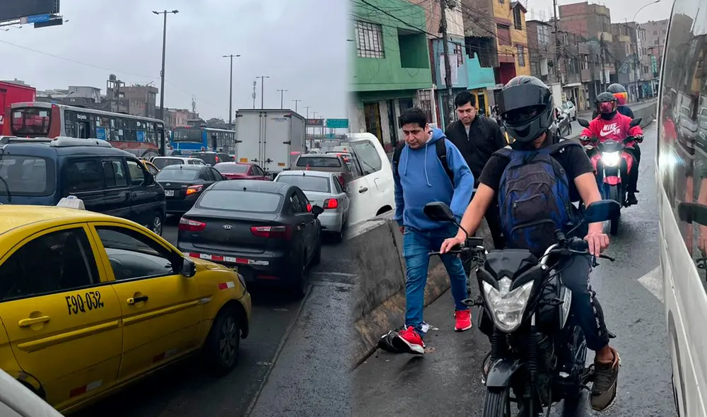 Tráfico intenso generado en la Vía Evitamiento. Foto: Vania Ramos