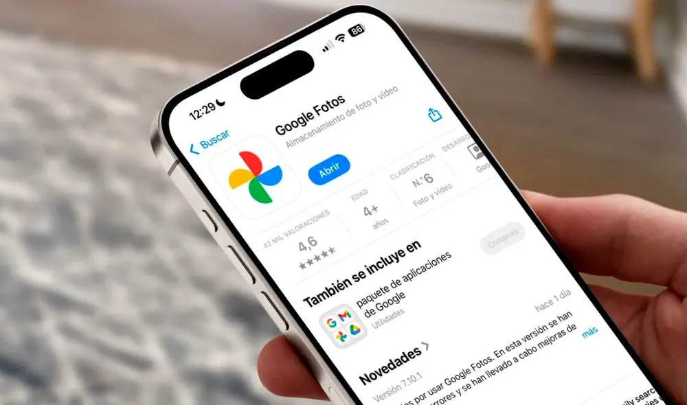 Para tener Google Fotos en tu iPhone, debes descargarla desde App Store.