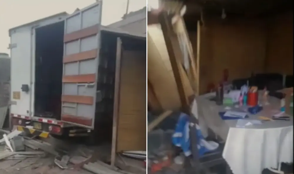 Camión se estrella contra dos casas en Carabayllo