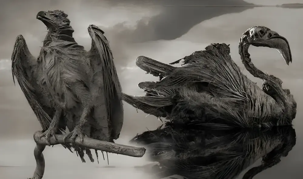 En el lago Natron, África, un ecosistema extremo desafía a la vida animal. Foto: Nick Brandt/ composición de LR En el lago Natron, África, un ecosistema extremo desafía a la vida animal. Foto: Nick Brandt/ composición de LR