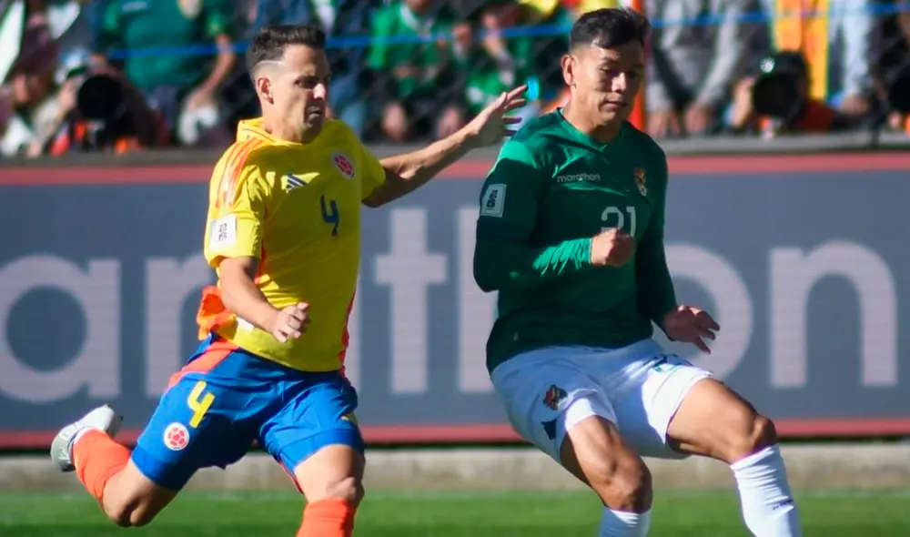 Colombia perdió en El Alto ante Bolivia, por la primera rueda. Foto: AFP