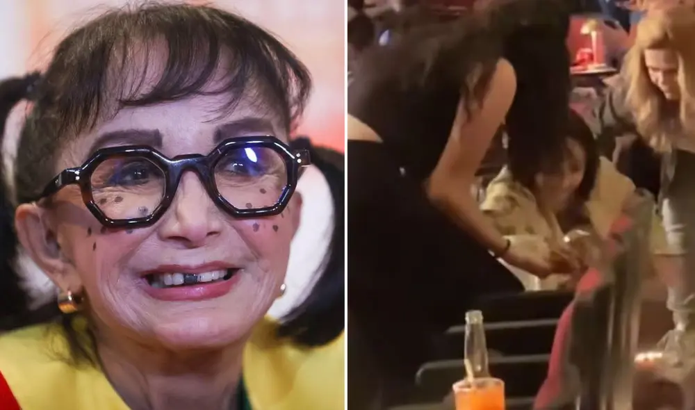 'La chilindrina' prendió las alertas en todo el mundo tras su último accidente en un teatro mexicano. Foto: Composición LR/Facebook/x