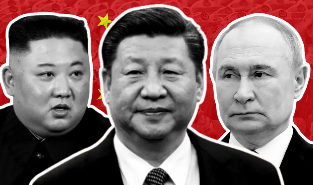 El desfile militar en China contó con la presencia de Kim Jong-un y Vladimir Putin. Foto: AFP