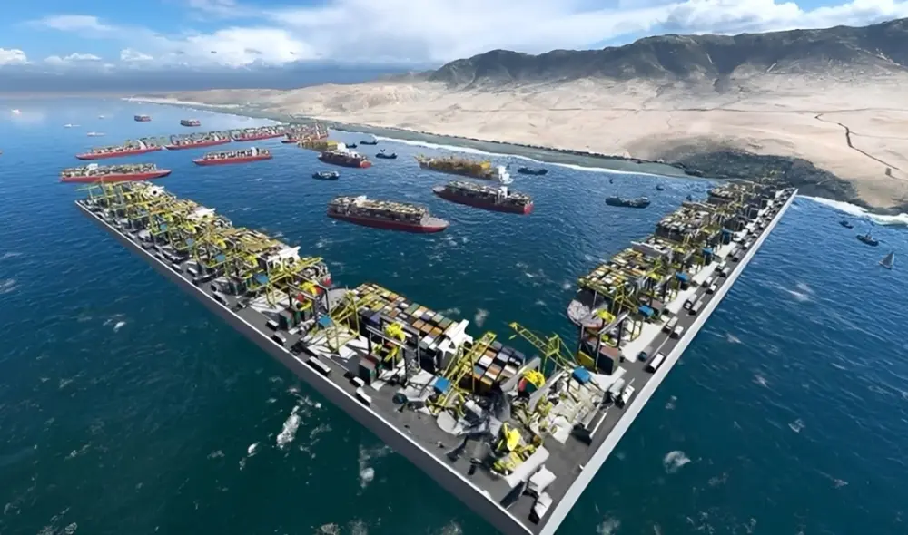 Megapuerto de Corío en Arequipa  apunta a convertirse en uno de los puertos más grandes de Sudamérica, pero su viabilidad aún está en evaluación.