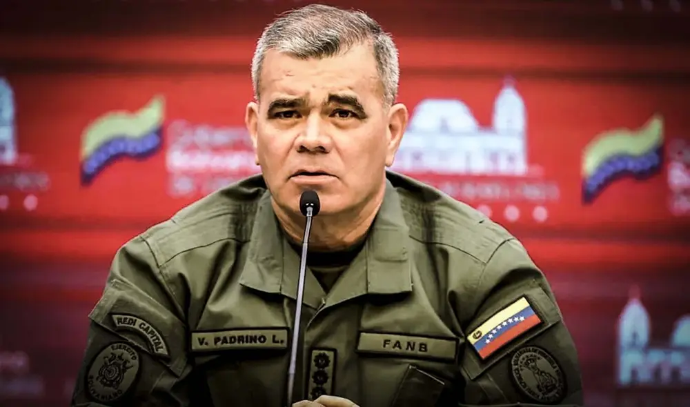 Vladimir Padrino, ministro de Defensa de Venezuela, critica a EE. UU. por utilizar su lucha contra el narcotráfico como excusa . Foto: AFP