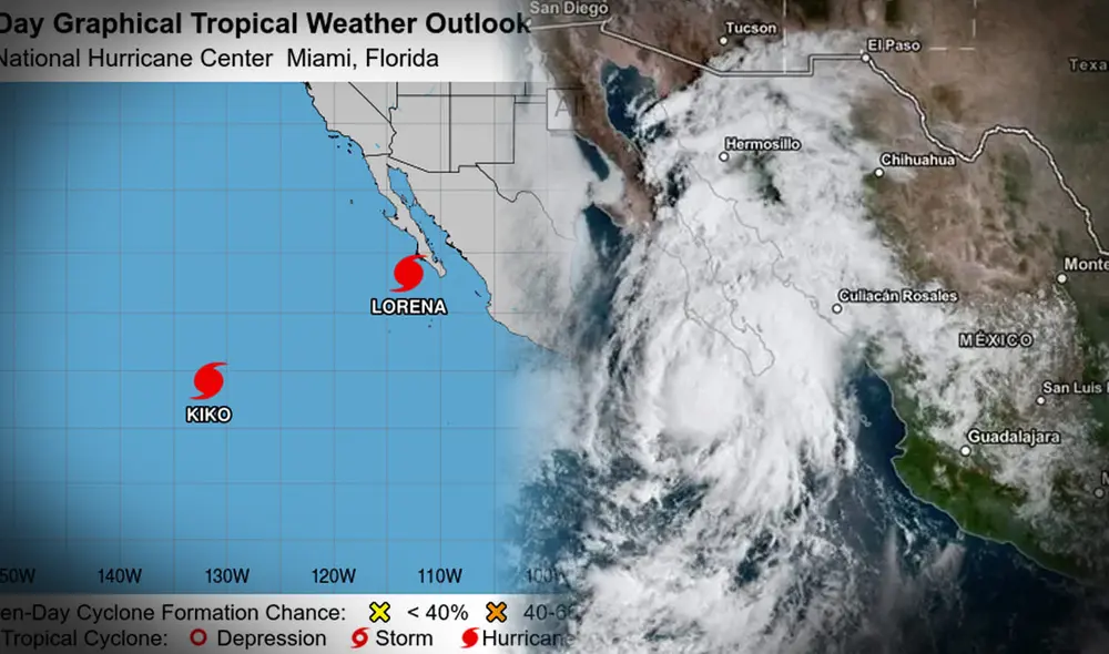 El huracán Lorena amenaza a las costas mexicanas con su cercanía, con lluvias y posibles inundaciones.