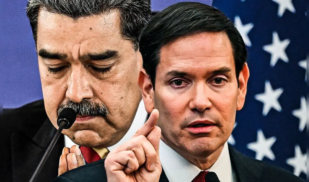 Maduro es un "fugitivo de la justicia estadounidense", afirmó Rubio. Foto: Composición LR/AFP. Maduro es un "fugitivo de la justicia estadounidense", afirmó Rubio. Foto: Composición LR/AFP.