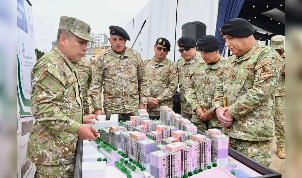 Más de 500 familias del Ejército peruano serán beneficiadas con viviendas.