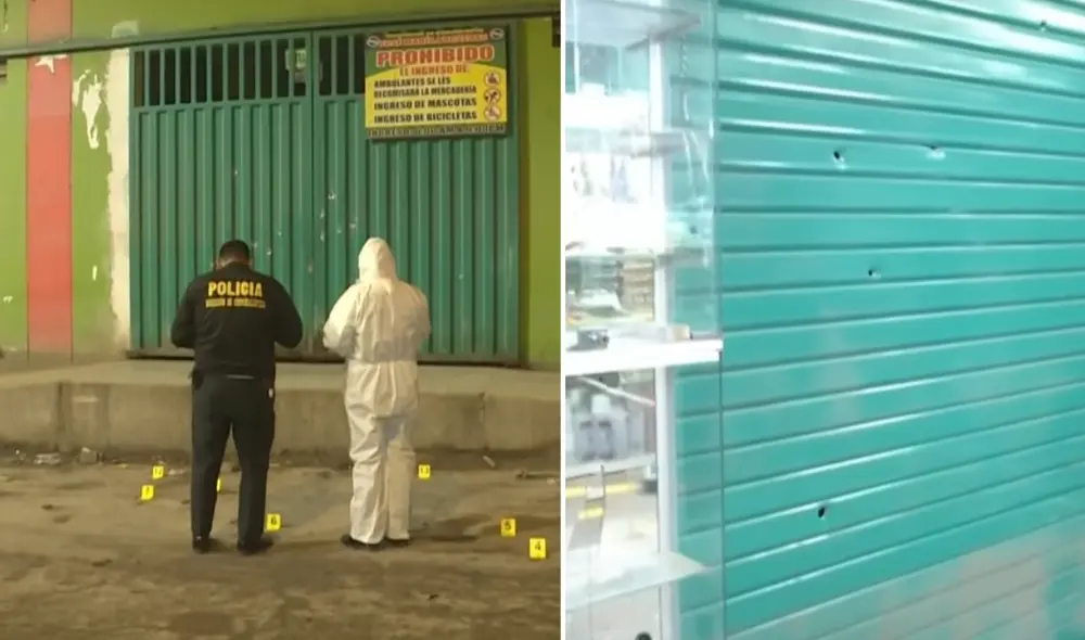 Disparos también afectaron puesto dentro del centro de abastos. Foto: Composición LR/24 Horas